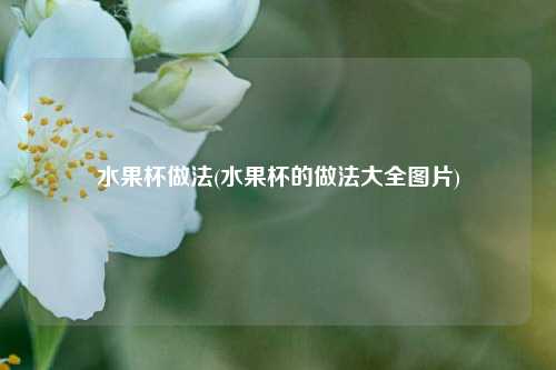 水果杯做法(水果杯的做法大全图片)
