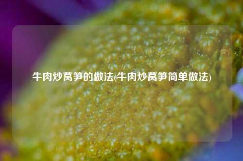 牛肉炒莴笋的做法(牛肉炒莴笋简单做法)