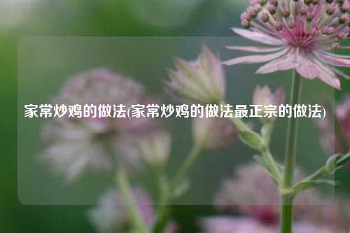 家常炒鸡的做法(家常炒鸡的做法最正宗的做法)